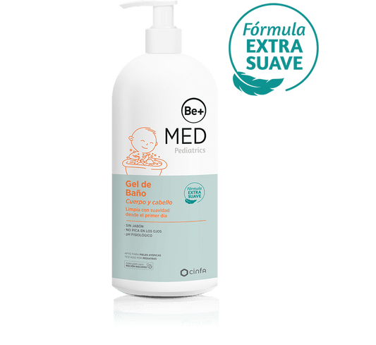 Be+ MED Pediatrics Gel De Baño Sin Jabón Cuerpo y Cabello 500ml Bebes