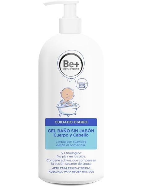 Be+ Pediatrics Gel De Baño Sin Jabón Cuerpo y Cabello 500ml Bebes