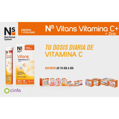 Vitans Vitamina C + Zinc 20 Comprimidos Efervescentes